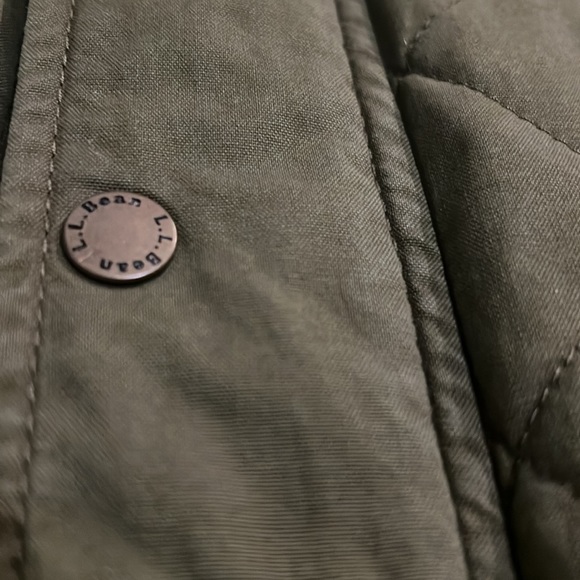 L.L. Bean Quilted Olive Green Lined Original Field Coat Jacket Men's Size XL-T. - Picture 3 of 5